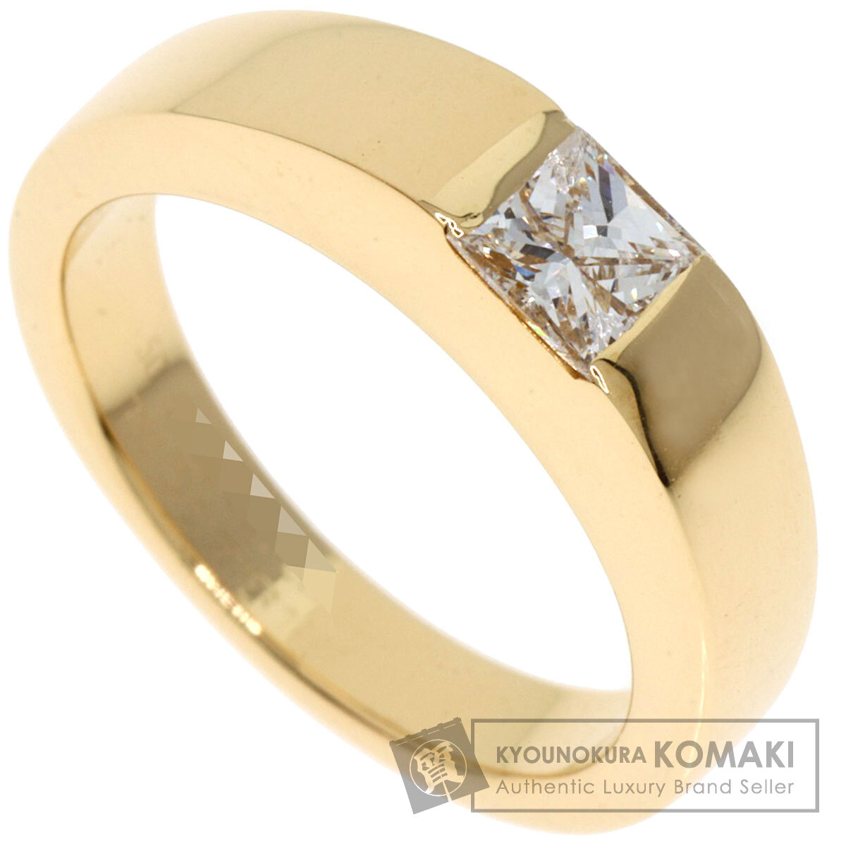 ✨Cartier ✨K18ゴールド バンドリング ダイヤモンド付き ✨鑑定済み✨Cartier ✨K18ゴールド ダイヤモンドリング 5g 16号