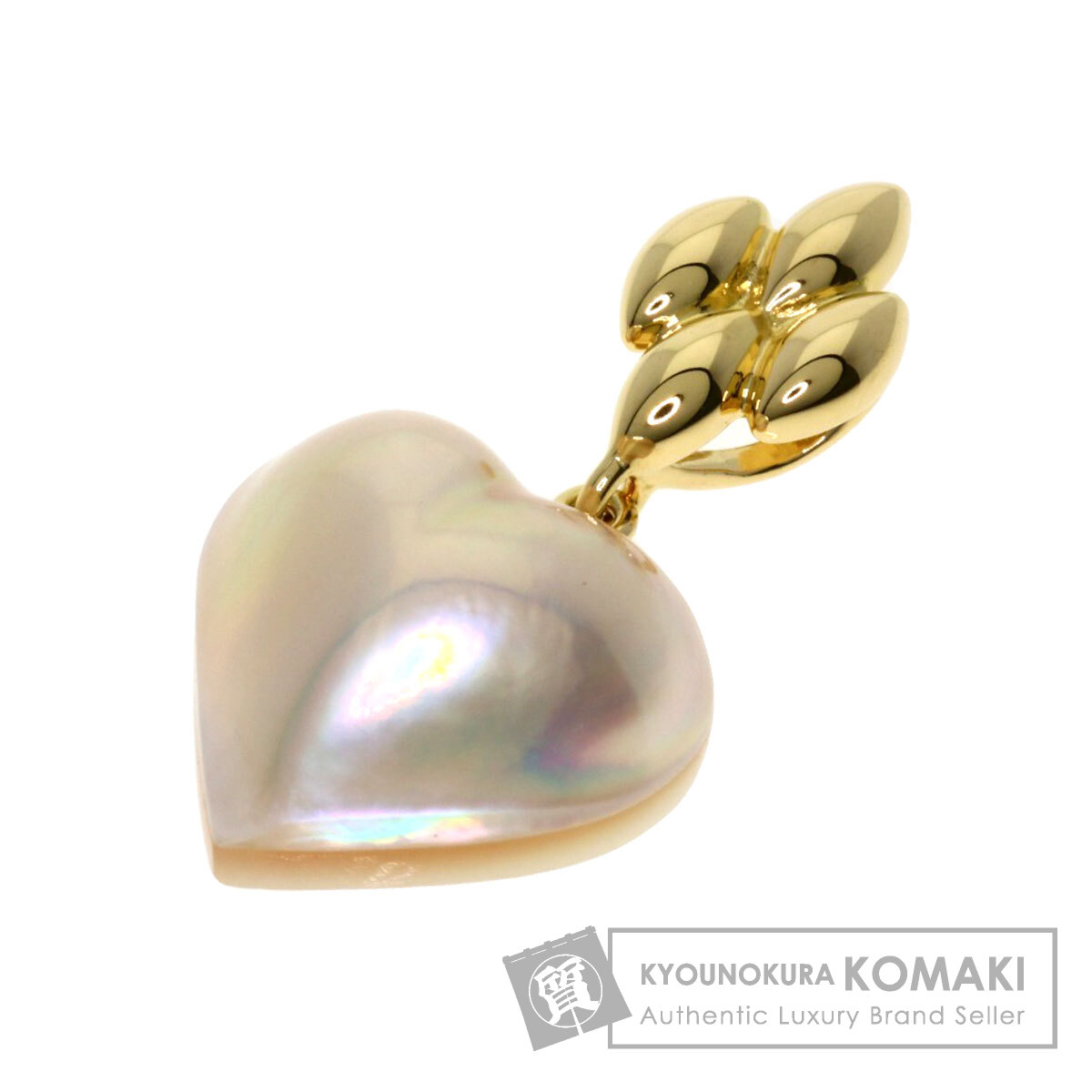 TASAKI タサキ ハートモチーフ マベパール 真珠 ペンダントトップ K18