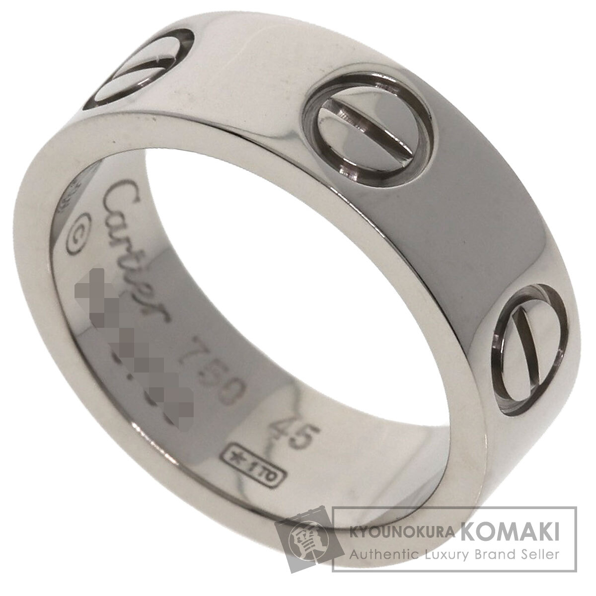 メル77719様　Cartier ラブリング 45 K18PG CARTIER カルティエ ラブリング #45 リング・指輪 K18ホワイト