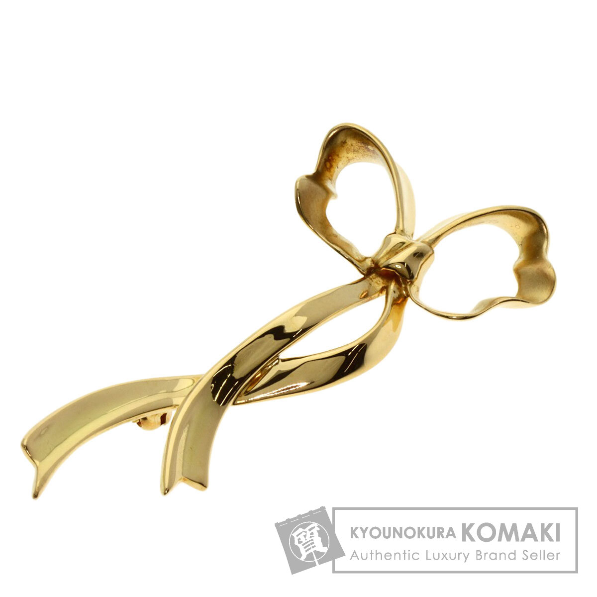 TIFFANY&Co. ティファニー リボン ブローチ K18イエローゴールド