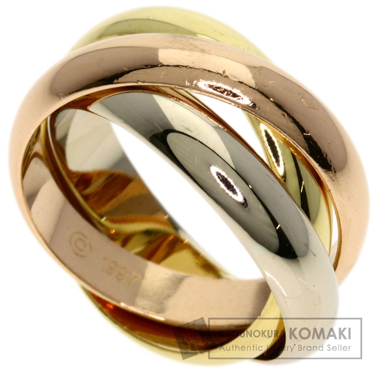 Cartier カルティエ リング K18WG 45 4801025M0015 CARTIER カルティエ トリニティ MM #49 リング・指輪 K18