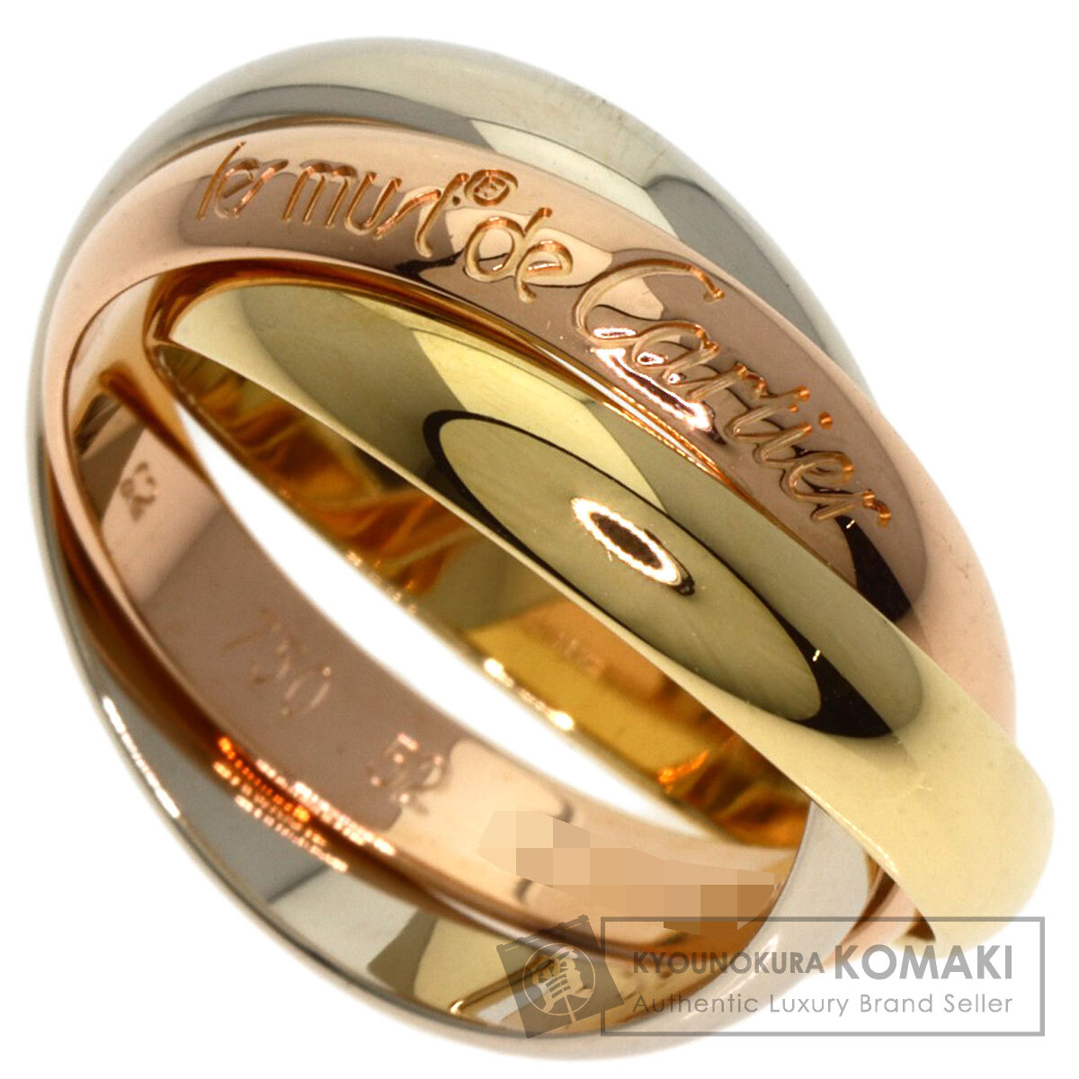 新春初売り CARTIER K18イエロー リング・指輪 #52 トリニティ カルティエ アクセサリー