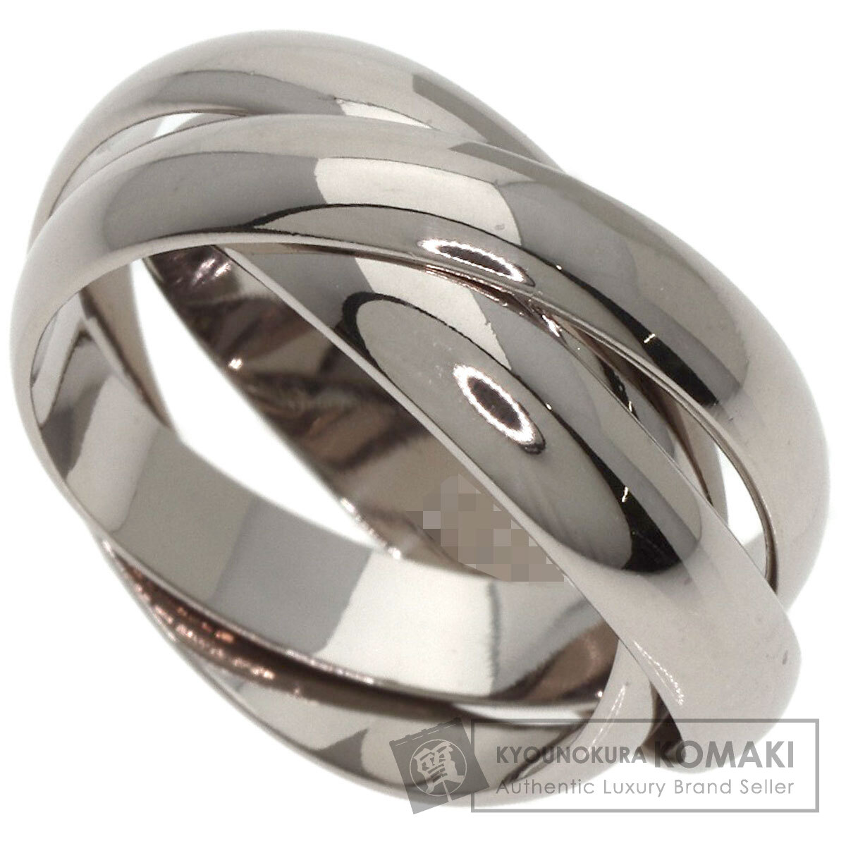 Cartier カルティエ K18トリニティリング48号 8号 Cartier カルティエ トリニティ リング #48 8号 セラミック K18