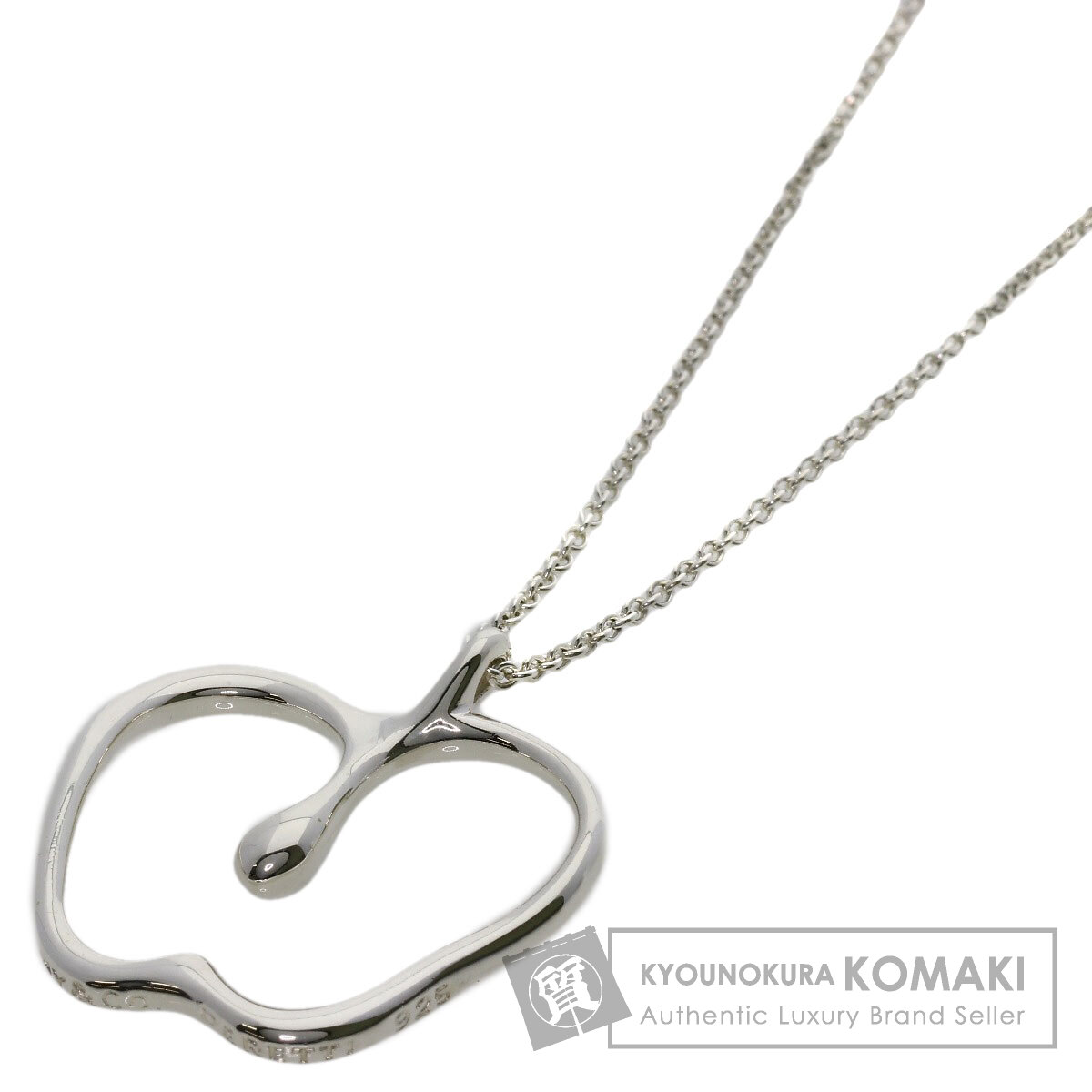 希少 美品 ティファニー アップル ラージ ネックレス ビッグ シルバー 大きい 希少 美品 ティファニー アップル ラージ ネックレス ビッグ