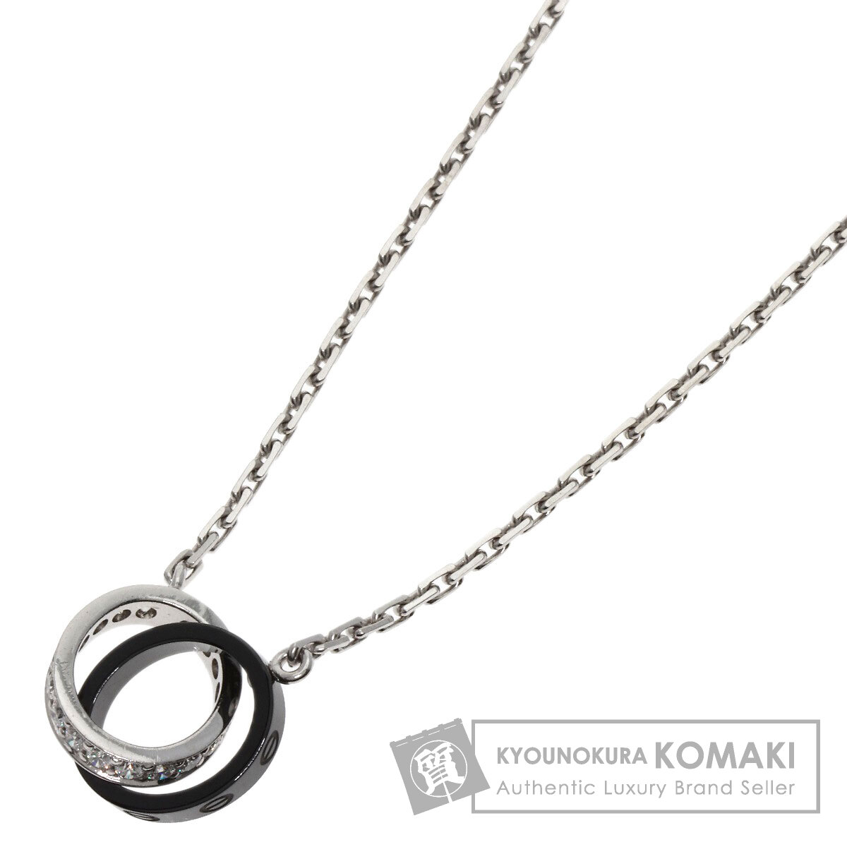 ✨大変人気✨cartier カルティエダブルリングダイヤモンドのネックレス カルティエ Cartier ラブ ネックレス 6Pダイヤ B7224528 ピンク