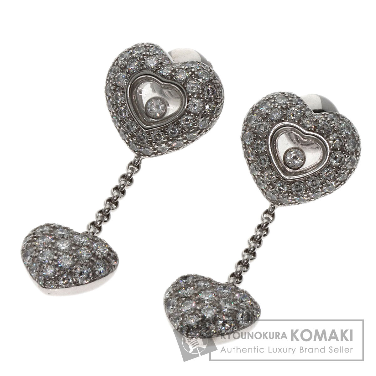 Chopard ショパール ハッピーダイヤモンド ピアス K18ホワイト