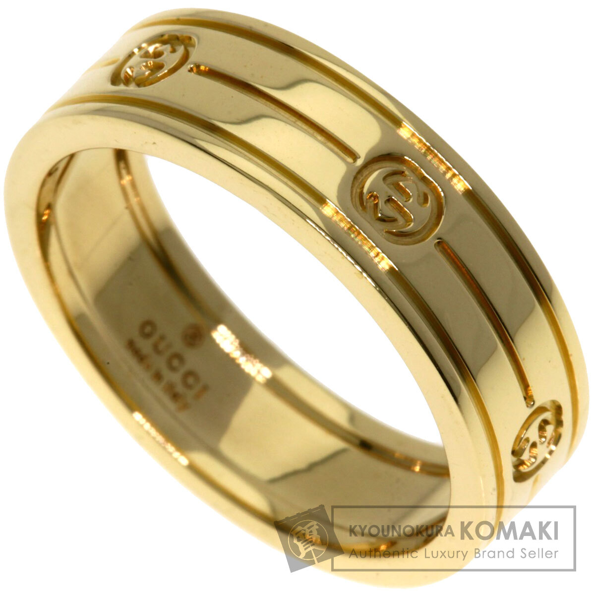 GUCCI グッチ インターロッキング #21 リング・指輪 K18イエロー