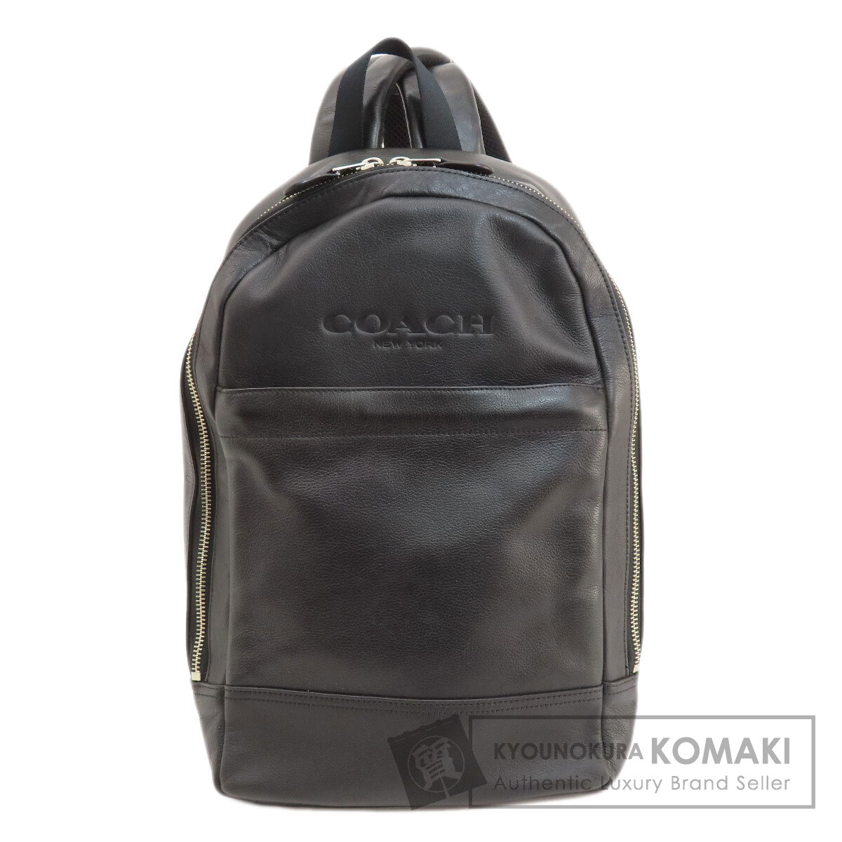 ✨大人気モデル✨COACH F54135 ブラック レザー　コーチ　リュック COACH コーチ F54135 ロゴ リュック・デイパック レザー