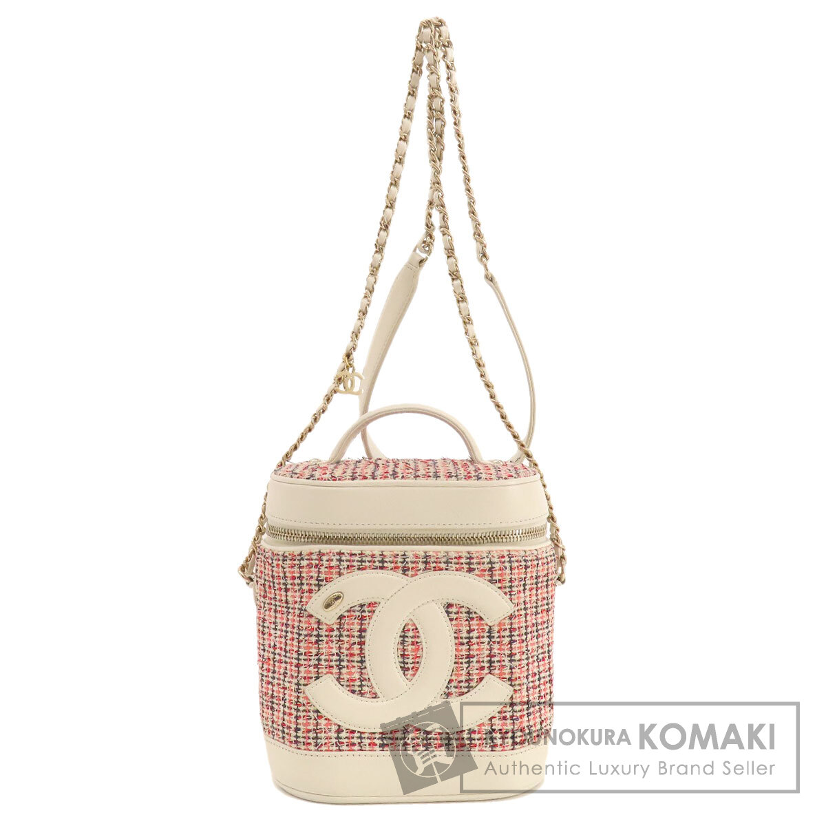 【上品なツイードがオシャレ♡】CHANEL ヴァニティバッグ 想像以上だったCHANELヴァニティ♡の容量♡ | 人生は1度きり✨
