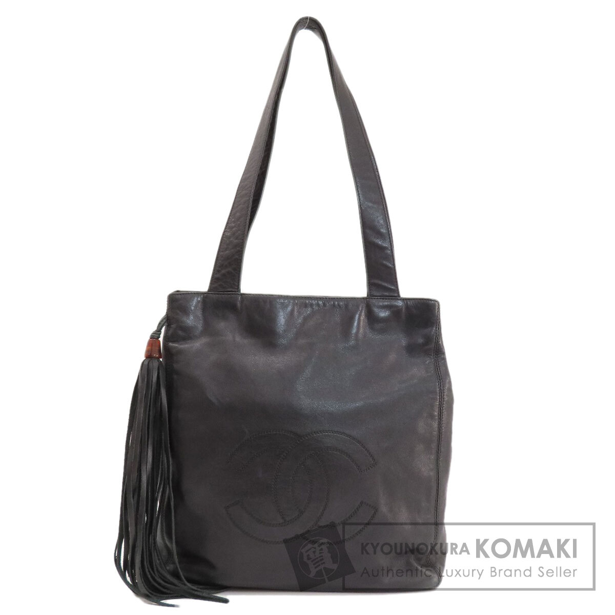 シャネル カーフィアスキン ココマーク 2wayトートバッグ シャネル CHANEL ココマーク 2wayチェーントートバッグ ブラック