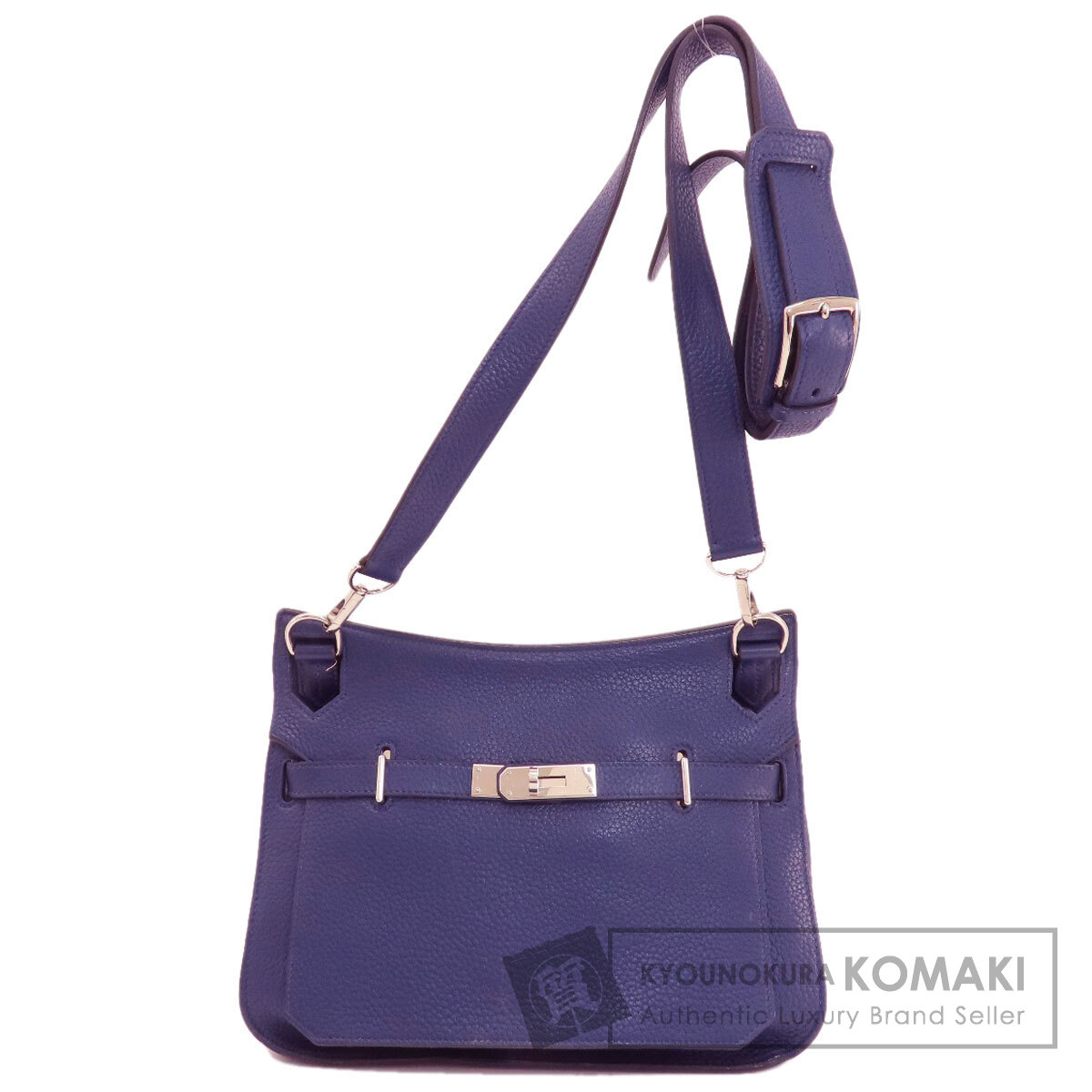 HERMES エルメス ジプシエール28 ブルーニュイ シルバー金具