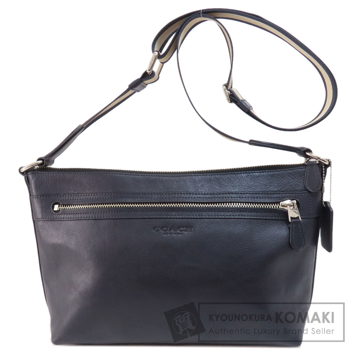 柔らかな質感の COACH メンズ レザー ショルダーバッグ ロゴ F71727 コーチ バッグ