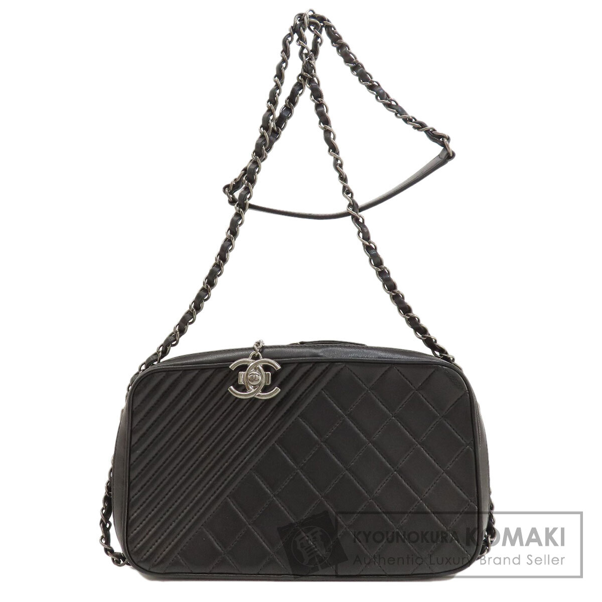CHANEL シャネル ココボーイ シルバー金具 ショルダーバッグ