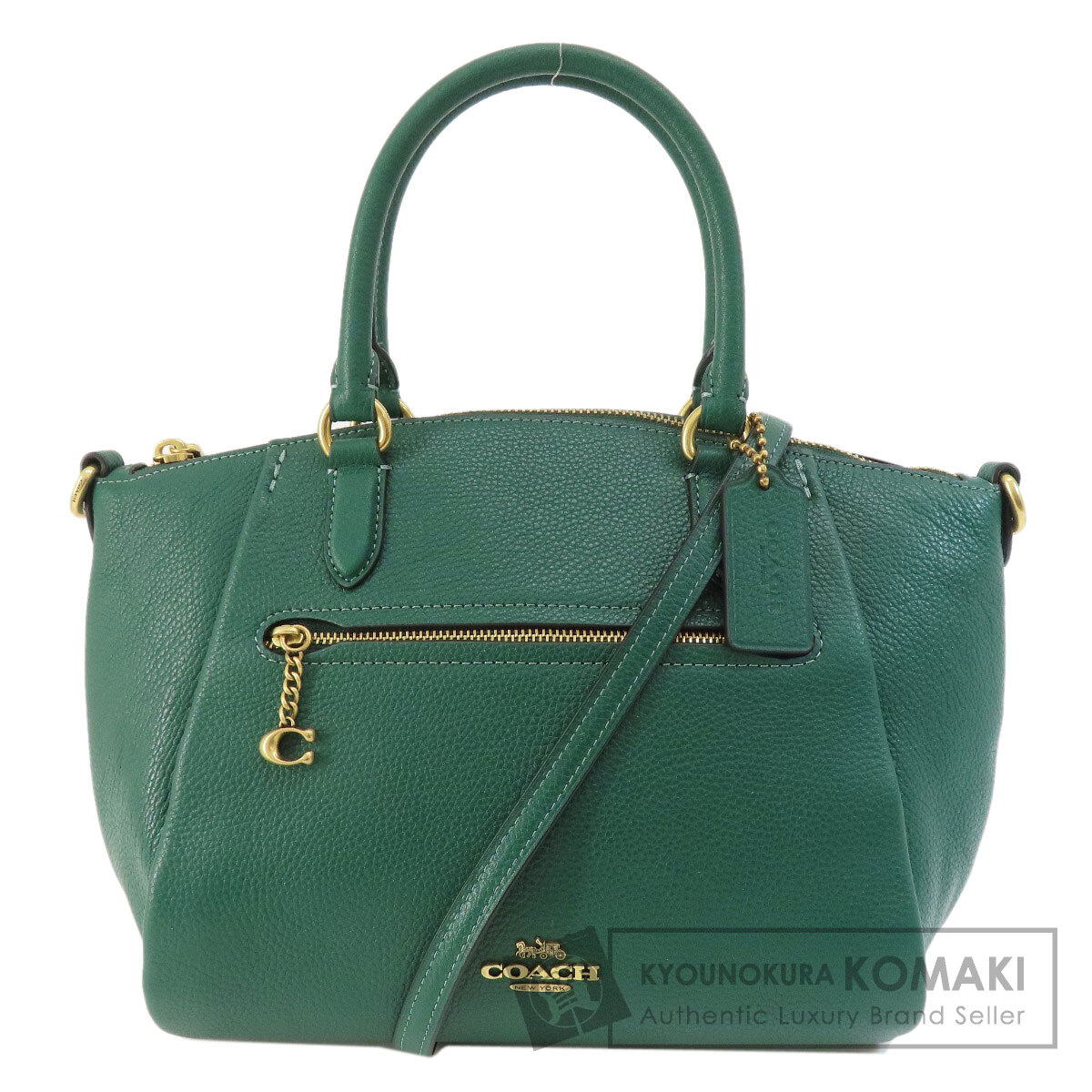 美品 コーチ ハンドバッグ 2way レザー リザード型押し COACH