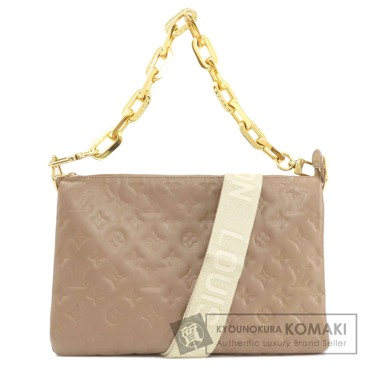 LOUIS VUITTON新作 ラムレザー クッサン MM / COUSSIN MM M21276 LOUIS VUITTON ルイヴィトン M21276 クッサンMM トープ トート