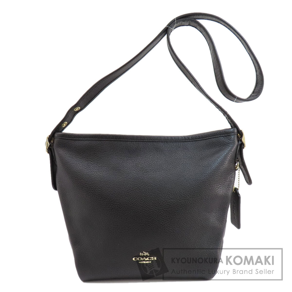コーチ　coach ブラックレザーショルダーバッグ COACH コーチ 36536 ロゴ ショルダーバッグ レザー レディース