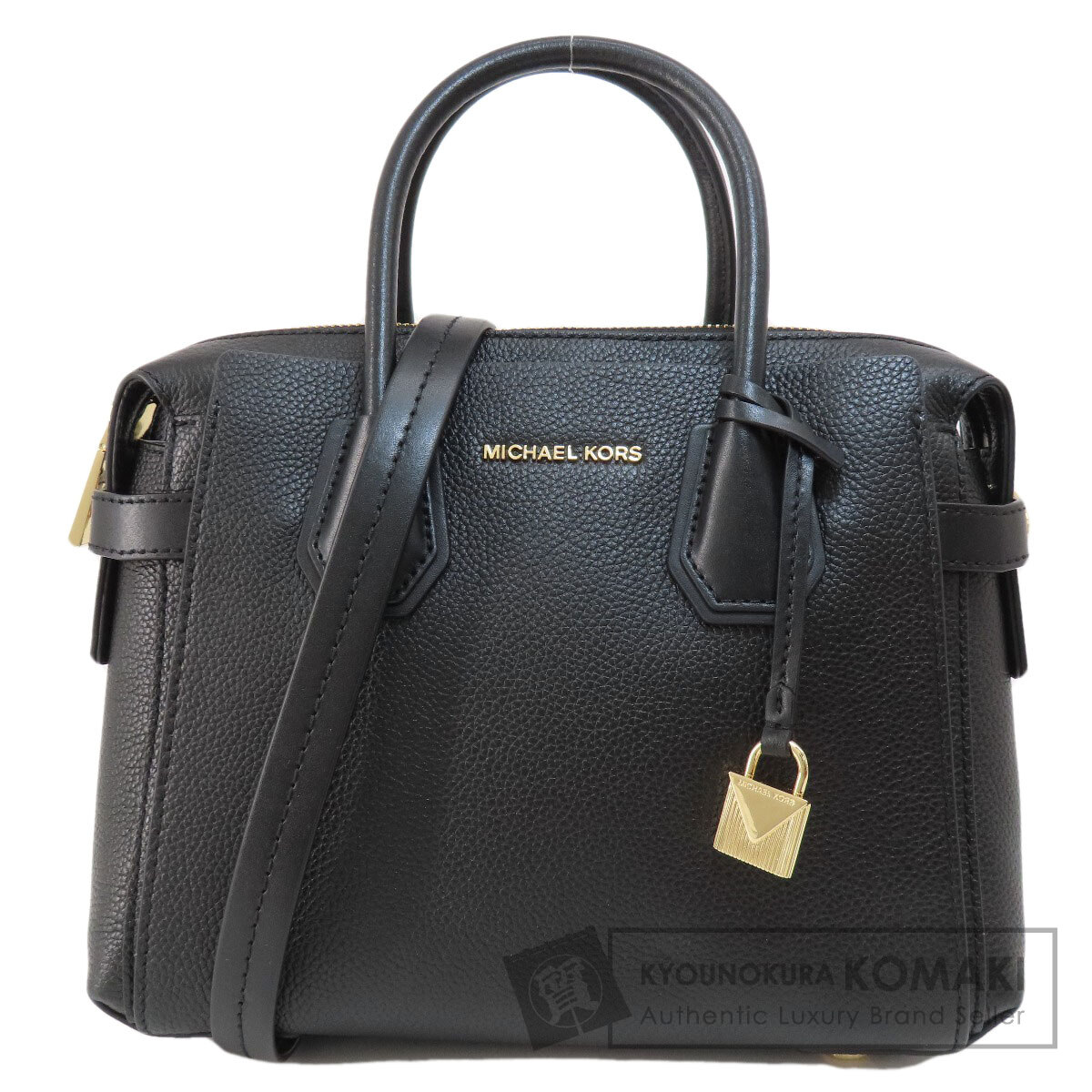 人気✨マイケルコース　ビジネスバッグ　黒　レザー　2way 3層式 △△MICHAEL KORS マイケルコース ビジネスバッグ 2WAY