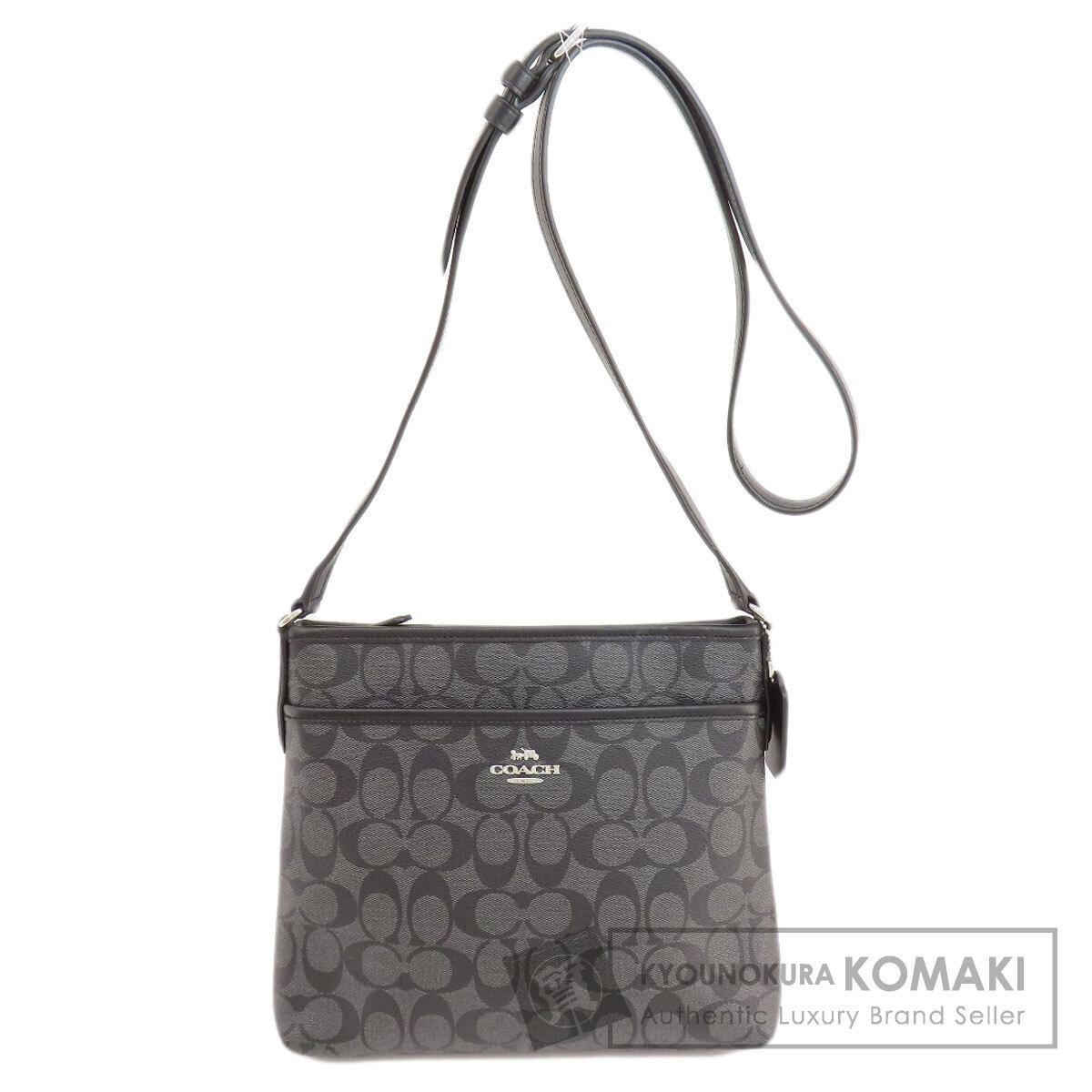 【未使用】COACH ショルダーバッグ.サコッシュ PVC×レザー.F29210 COACH コーチ バッグ ショルダーバッグ F29210 ブラックスモーク