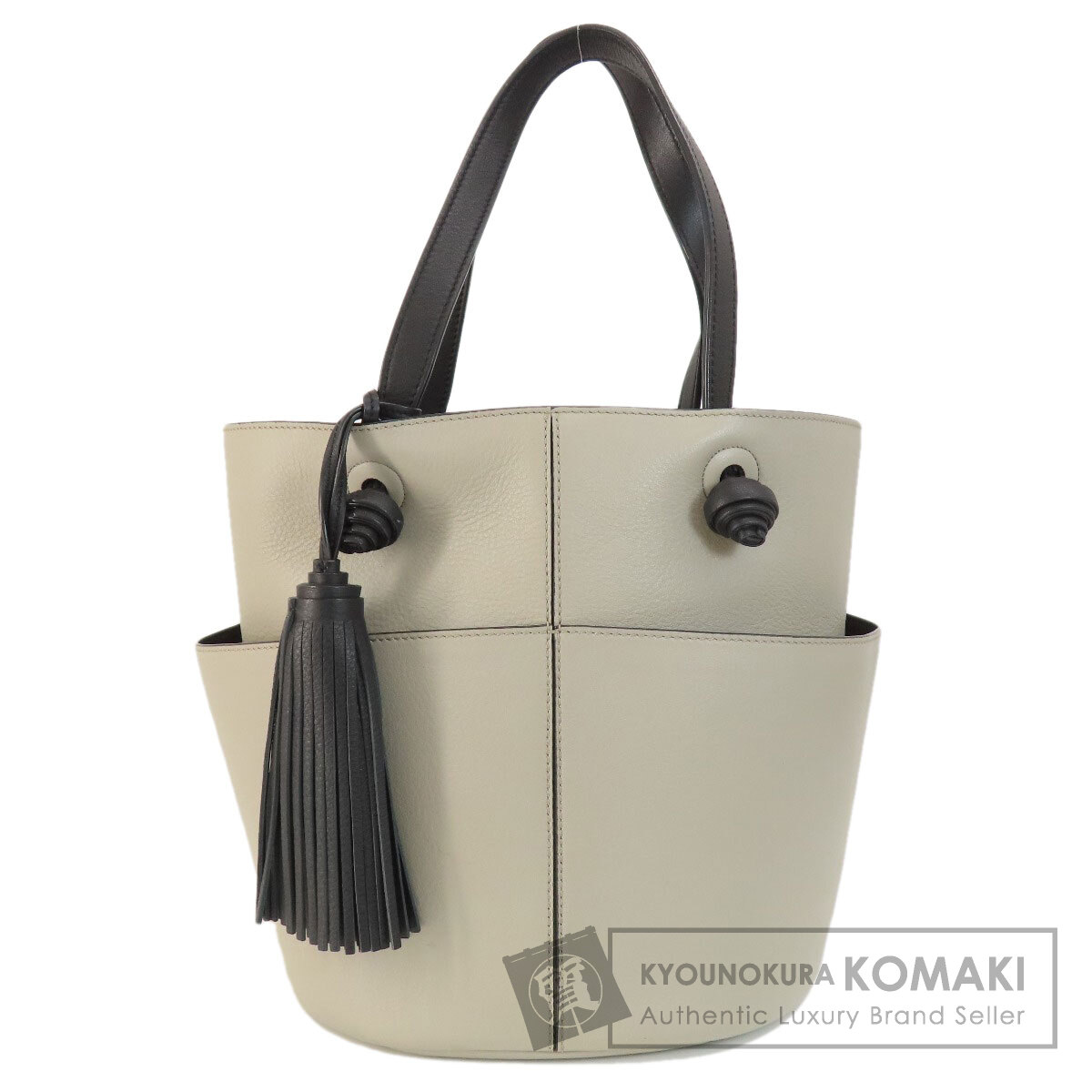 TODS トッズ タッセル バケット ハンドバッグ レザー レディース