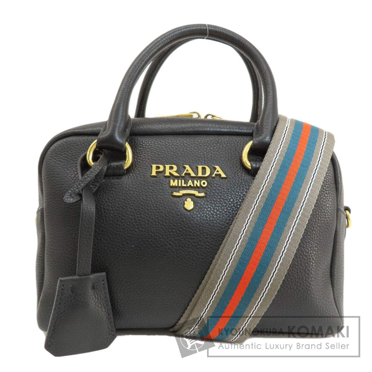 PRADA プラダ ロゴ金具 2WAY ハンドバッグ レザー レディース