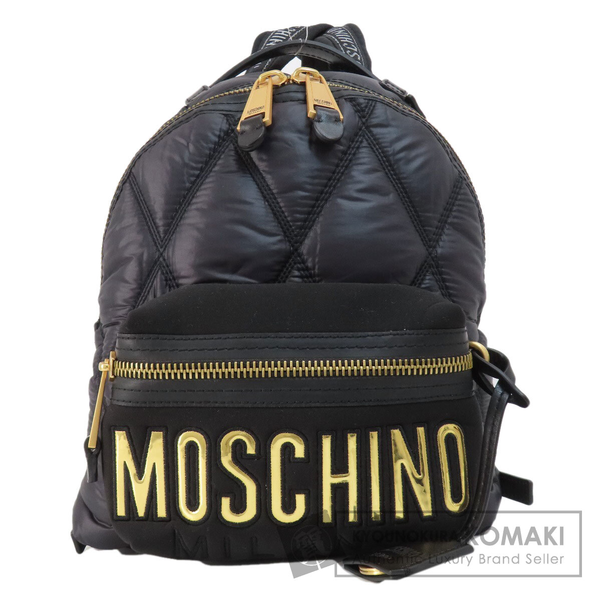 MOSCHINO ロゴ ブラック レディース リュック 8625 MOSCHINO モスキーノ ロゴ リュック・デイパック ナイロン素材