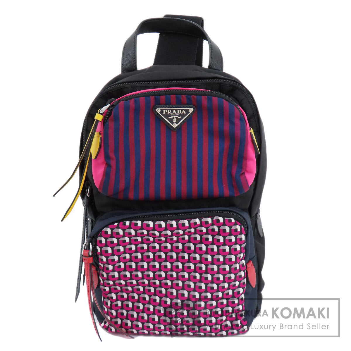【希少】PRADA ブラック ナイロン バッグ　クロコ　ボディバック PRADA】プラダ『ナイロン ボディバッグ』1BZ026 ユニセックス 1