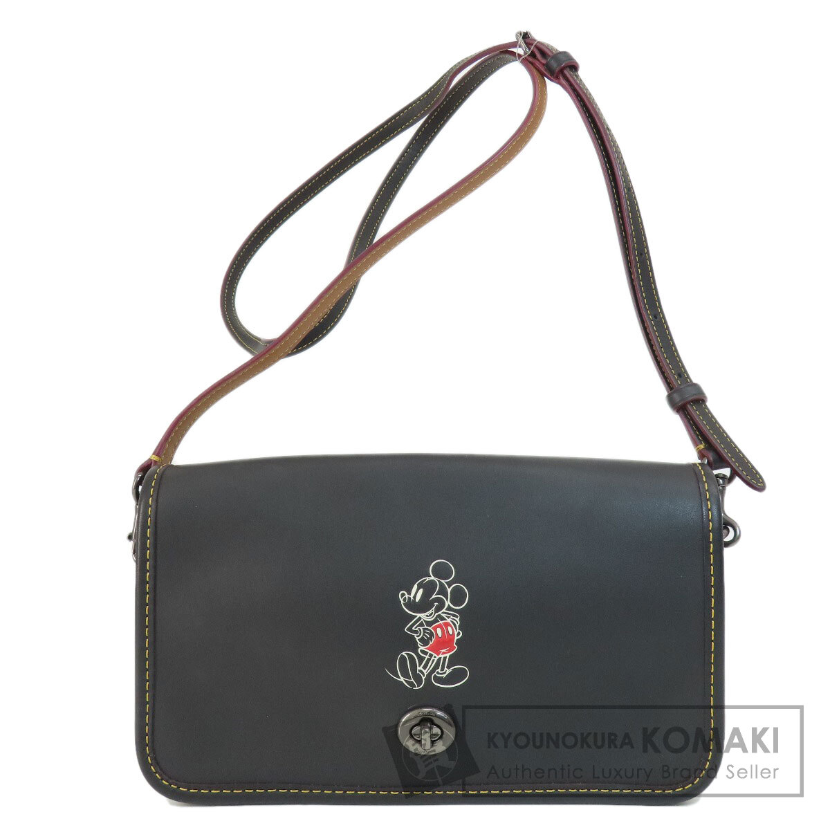 COACH コーチ F59374 ミッキーコラボ ショルダーバッグ レザー