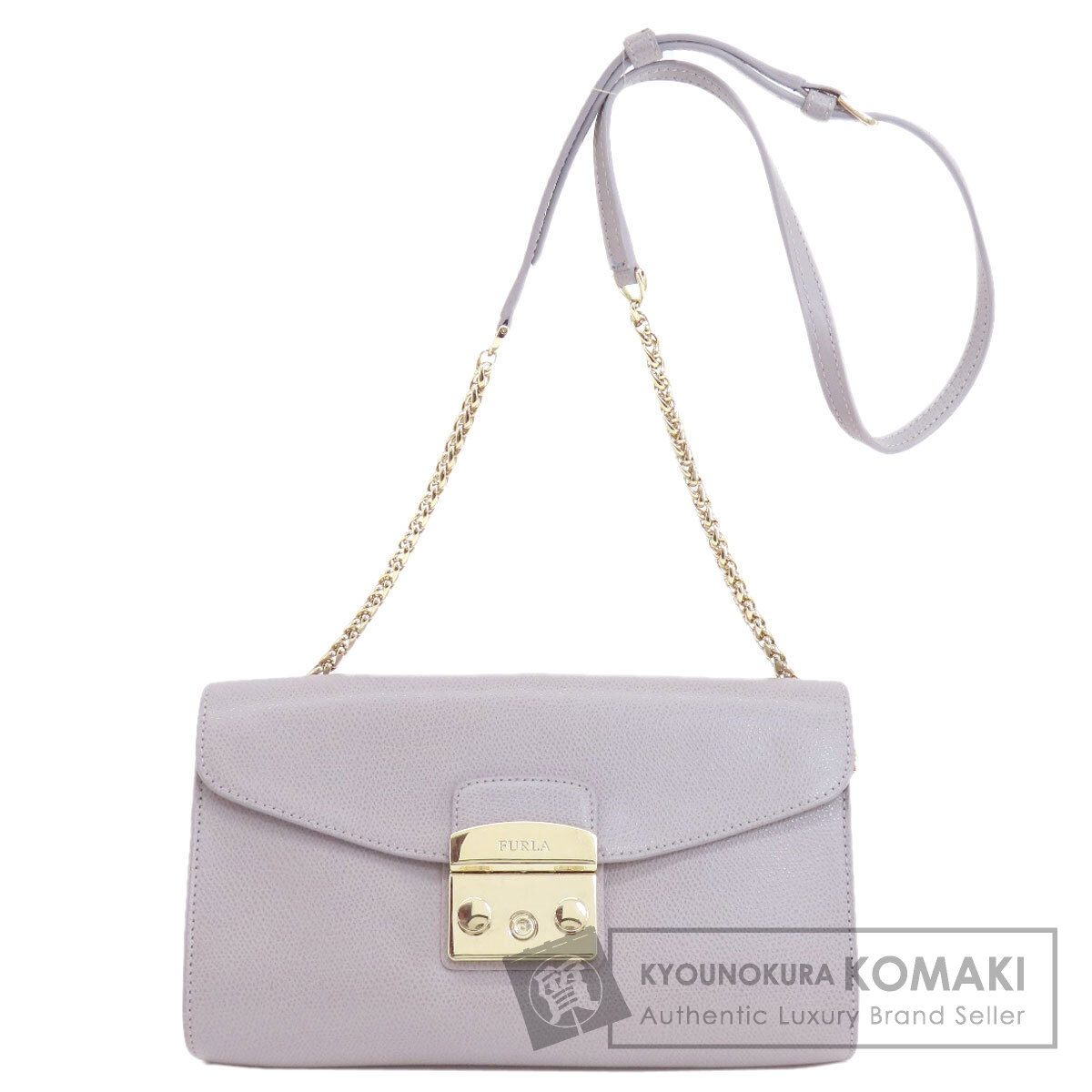 【美品】FURLA フルラ ショルダーバッグ レザー 斜め掛け メタルロゴ brandvalue-store_g2602g