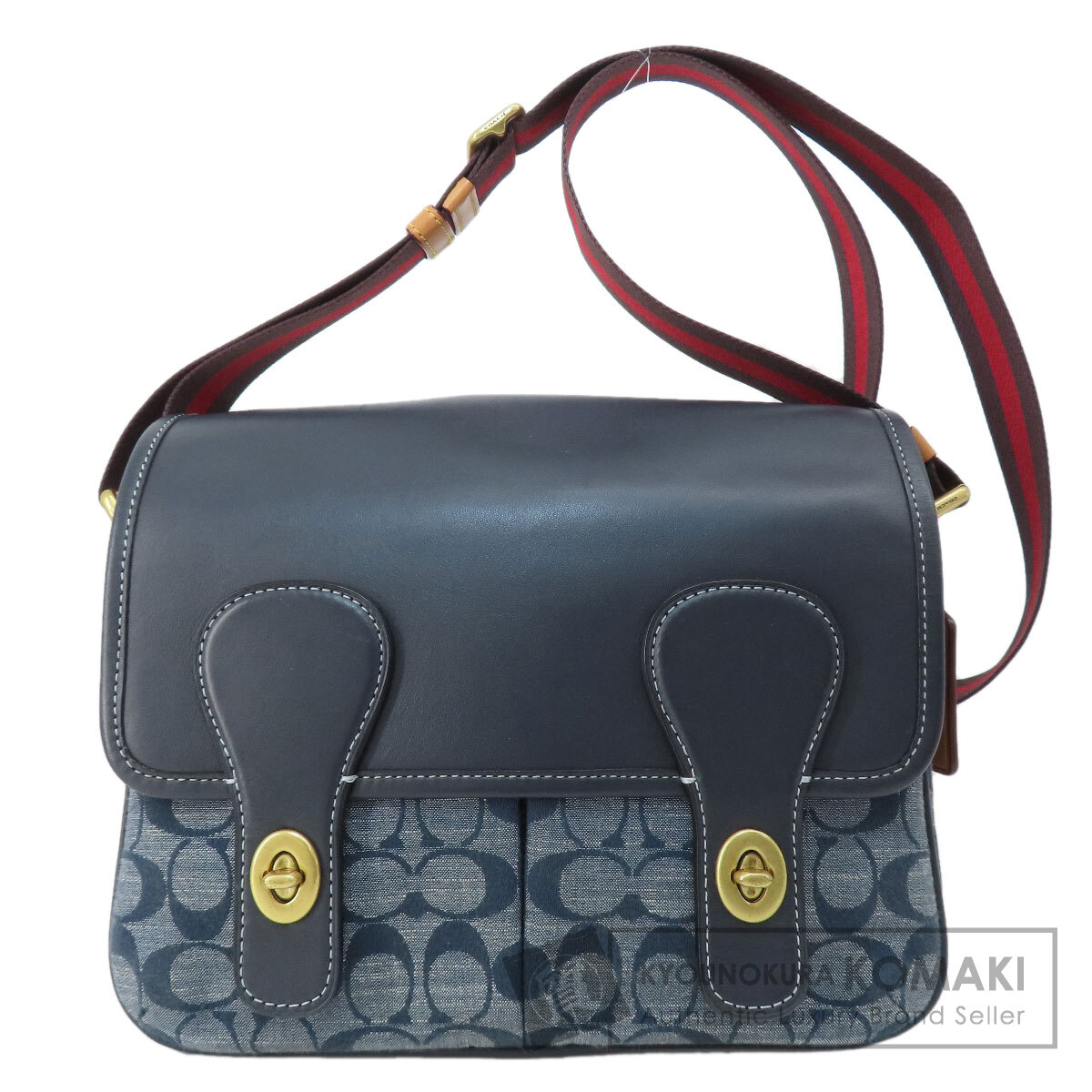 COACH コーチ C4036 シグネチャー ショルダーバッグ レザー/キャンバス