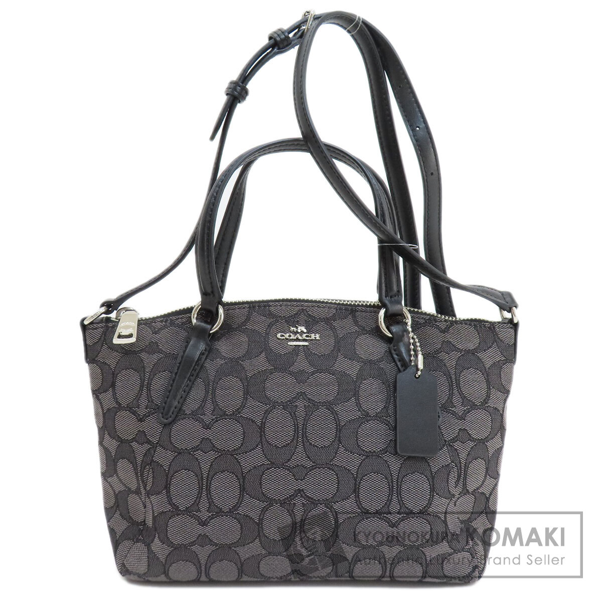 美品 コーチ COACH トートバッグ ハンド シグネチャー レザー