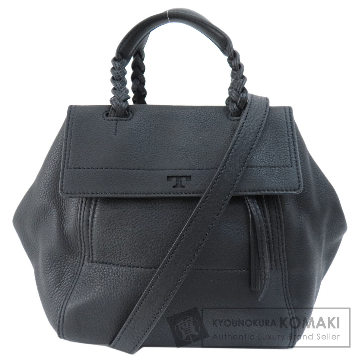 【美品】ToryBurch ハーフムーン ハンドバッグ 2way グレージュ 美品 トリーバーチ☆2way ハーフムーン シボ革 ショルダーバッグ