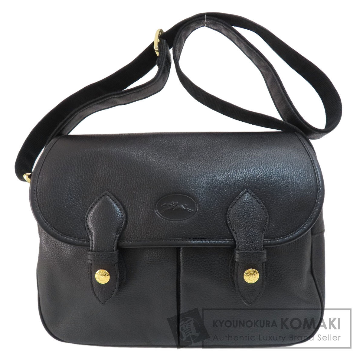 【美品】LONG CHAMP ロンシャン　メッセンジャーバック　デニム　レザー Longchamp ロンシャン ロゴ ショルダーバッグ レザー レディース