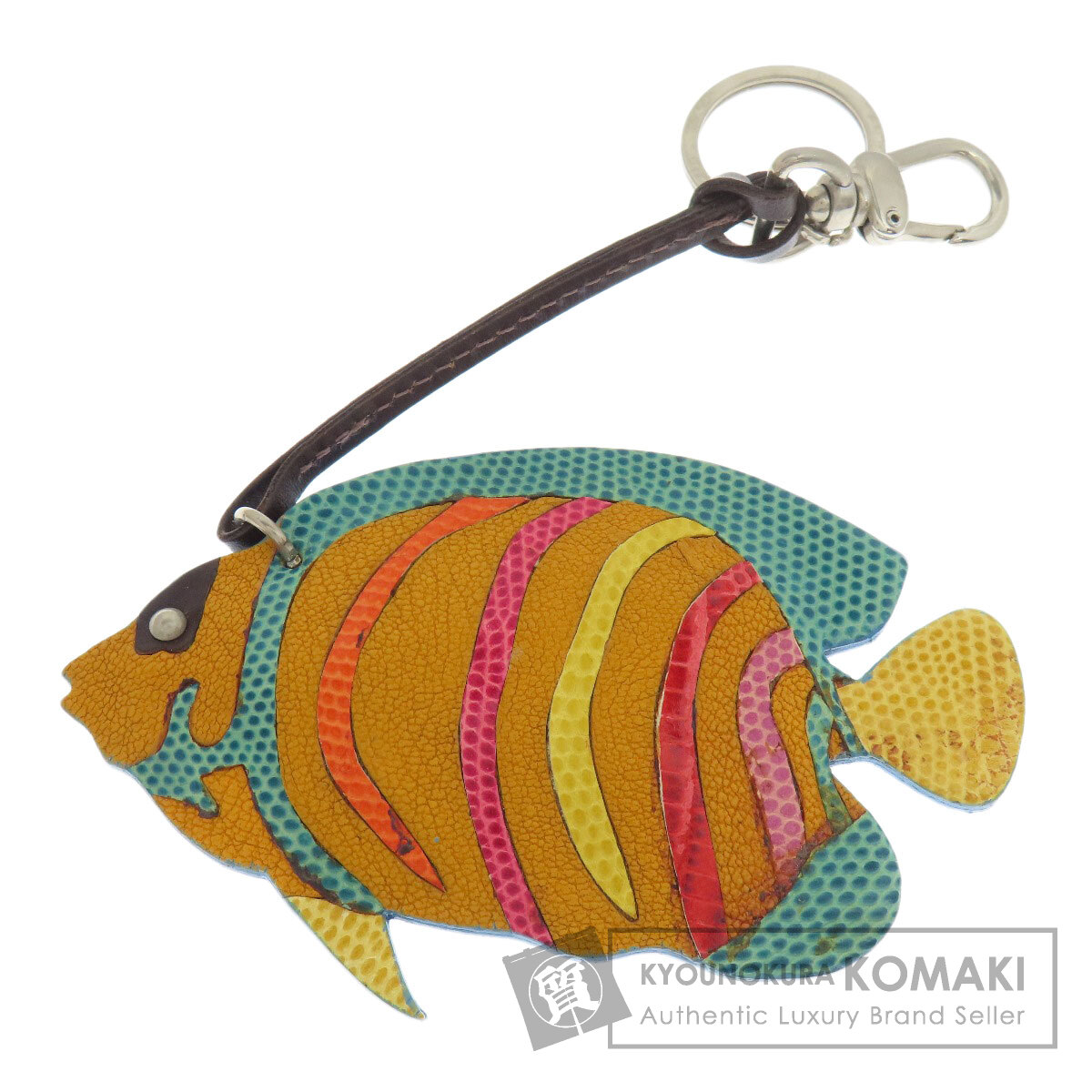 ETRO エトロ フィッシュモチーフ キーホルダー レザー