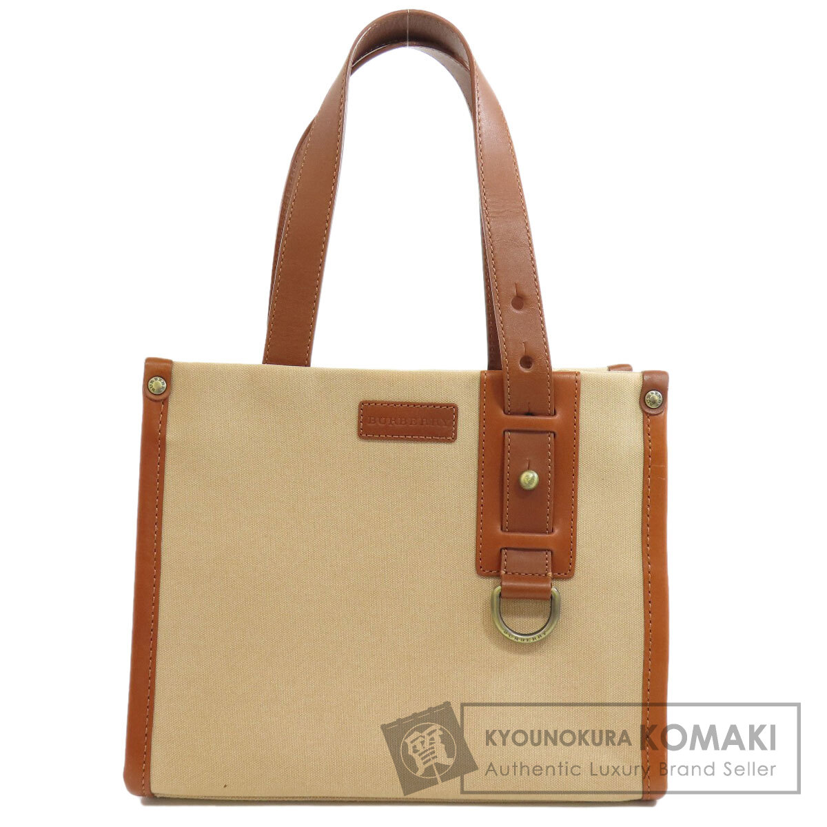 Burberry ロゴトートバッグ BURBERRY バーバリー ロゴ トートバッグ ナイロン素材/レザー
