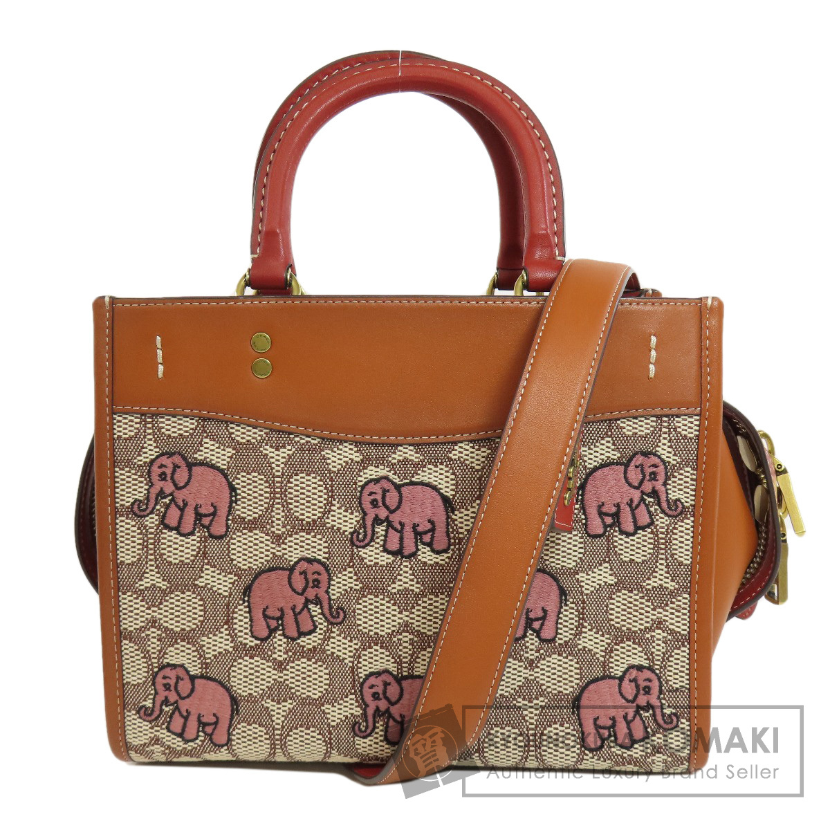 COACH コーチ C6165 ローグ25 ゾウモチーフ ハンドバッグ キャンバス