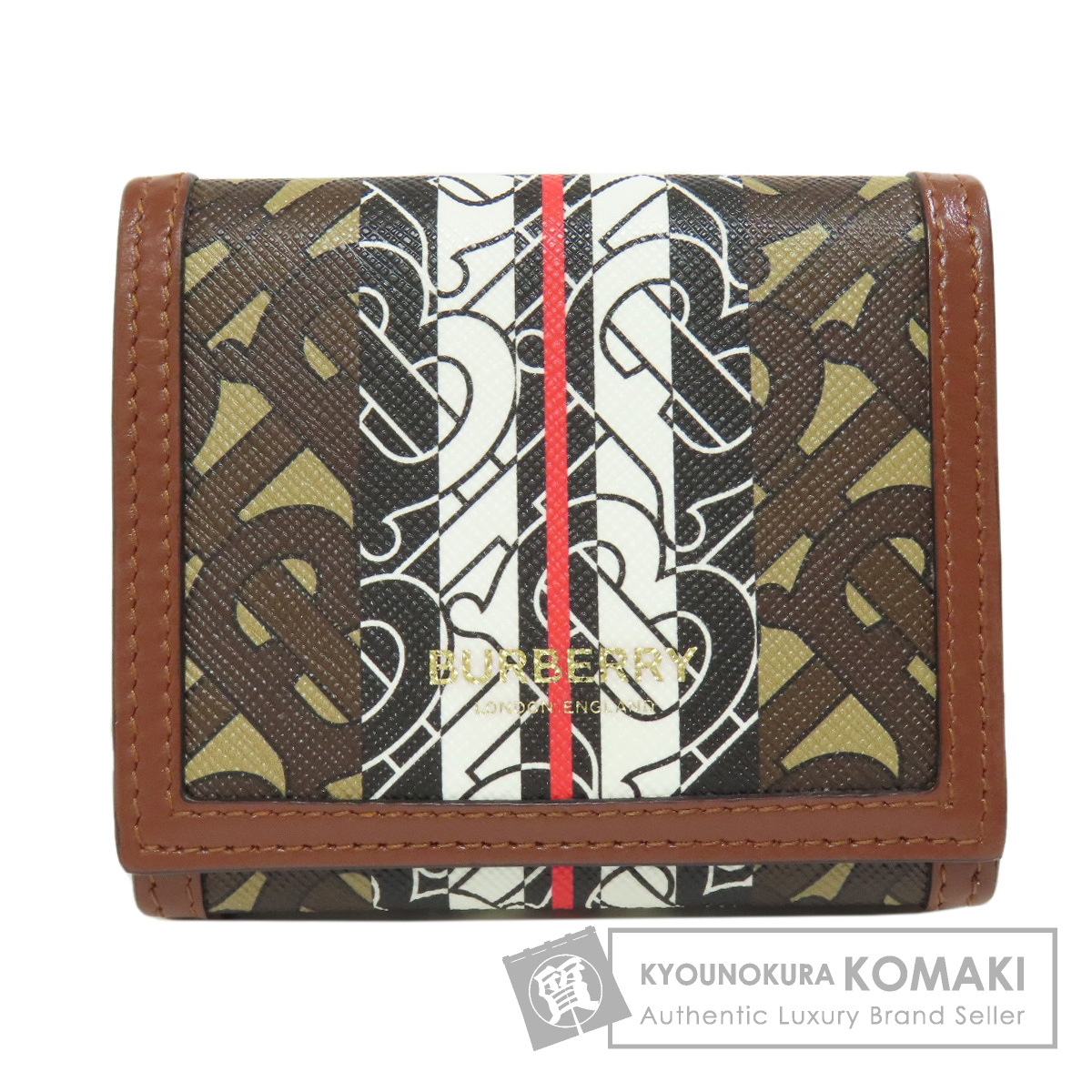 ☆関税込☆BURBERRY★TBロゴ 小銭入れ付き 二つ折り財布★ BURBERRY バーバリー Bロゴ 二つ折り財布（小銭入れあり