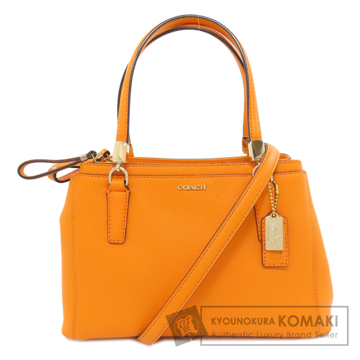 COACH - COACH コーチ 2WAY レザー オレンジ ショルダーバッグ