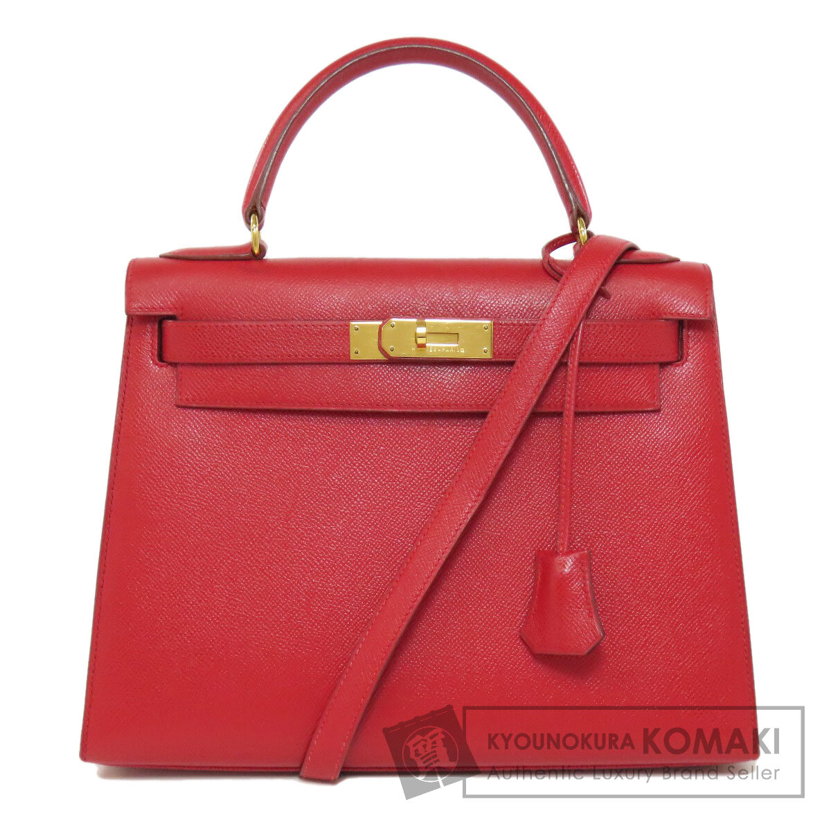 エルメス HERMES ケリー28 内縫い Z刻印 エトゥープ シルバー