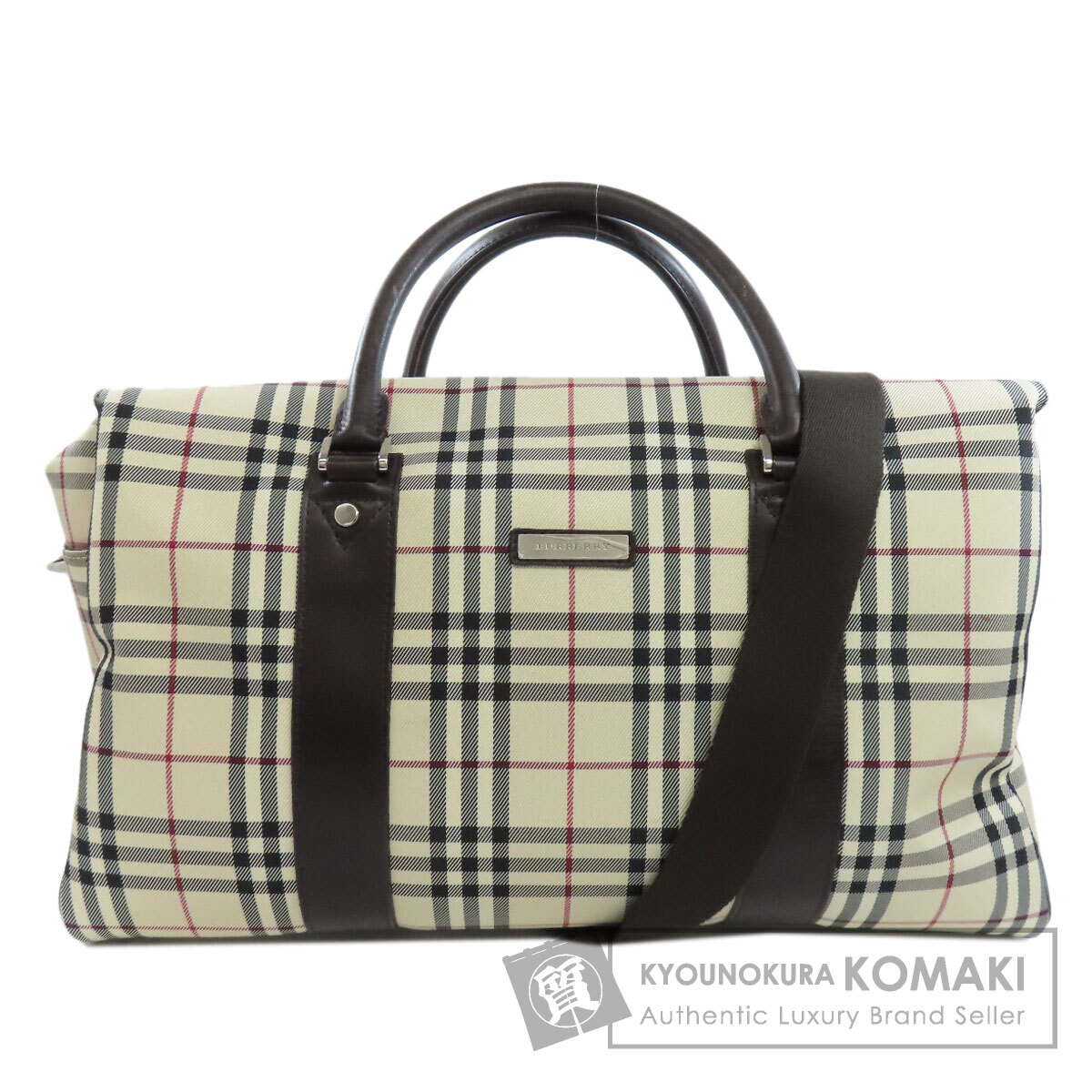 BURBERRY バーバリー ノバチェック 2WAY ボストンバッグ キャンバス 