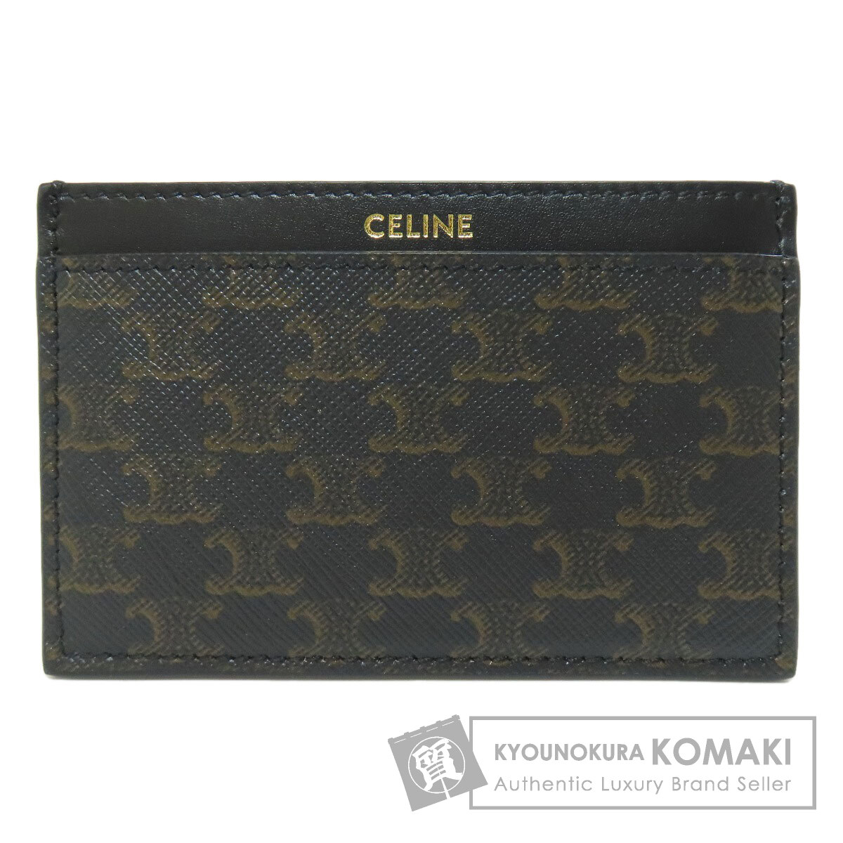 CELINE セリーヌ Triomphe Embossed Zipped Card Holder コイン