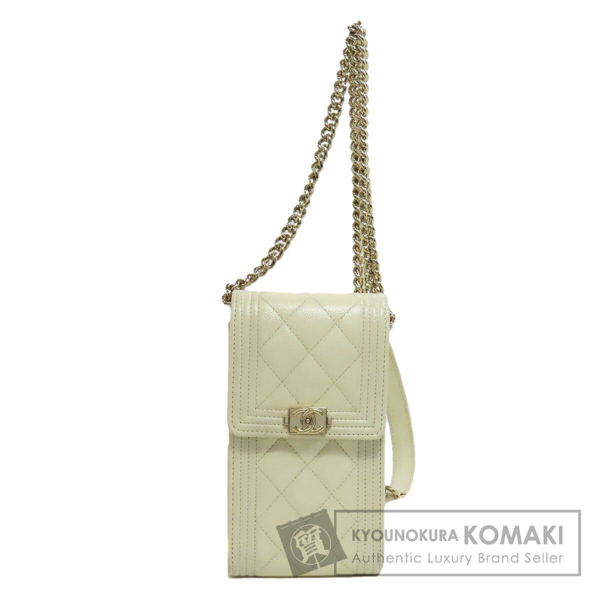 シャネル スマートフォンケース ボーイシャネル ゴールド金具