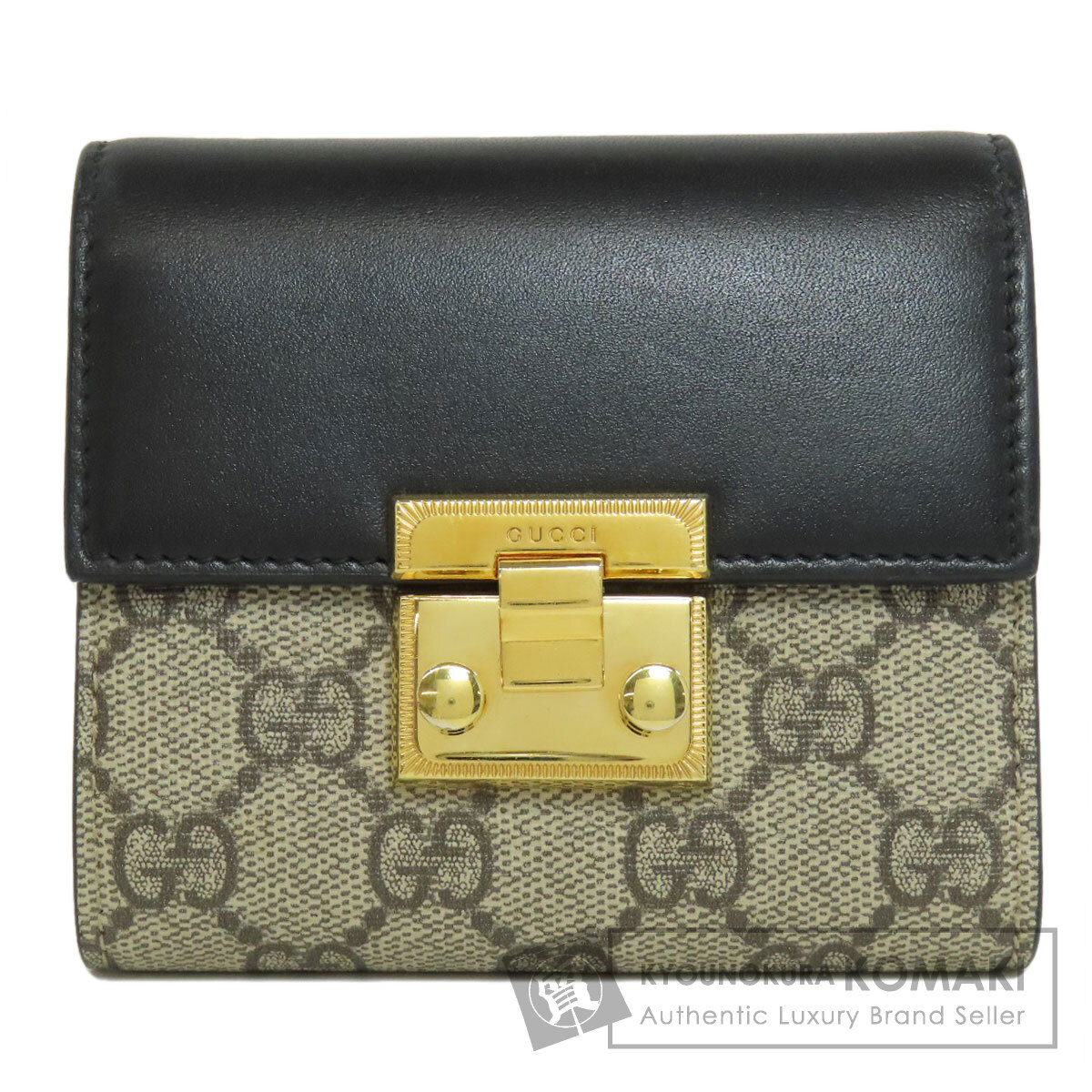 【すぐに届く！直営店買付】GUCCI GGスプリーム二つ折り財布 グッチ 二つ折り財布 GGコインウォレット GGスプリーム