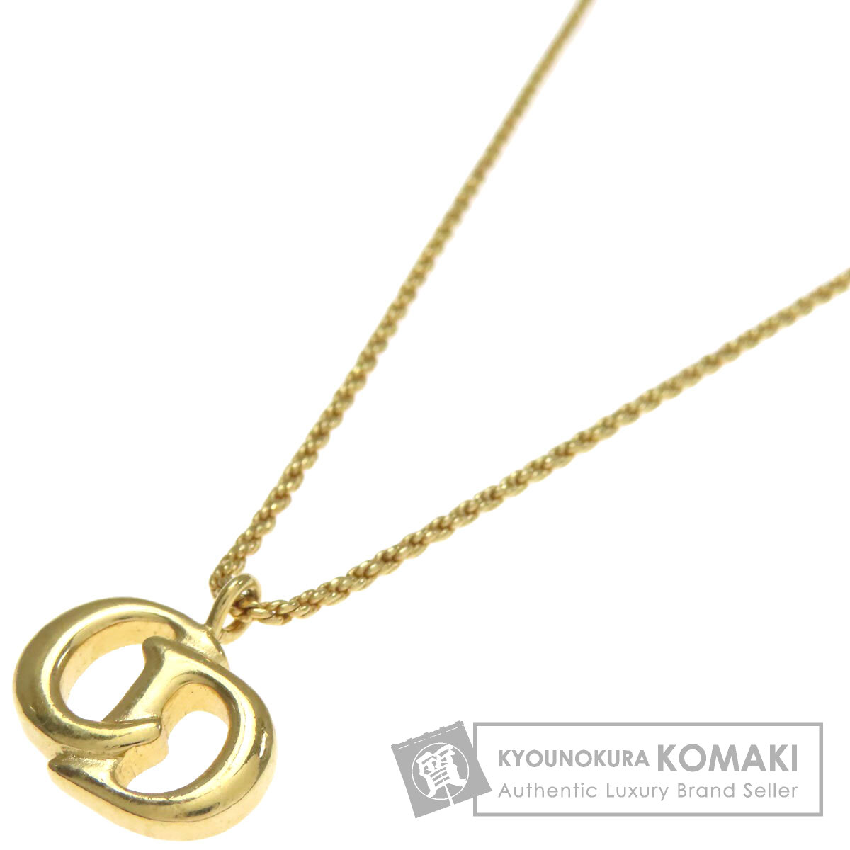 CHRISTIAN DIOR クリスチャンディオール CDロゴ ネックレス 金属製