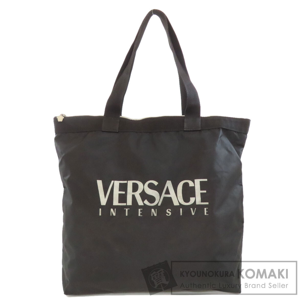 価格は安く VERSACE ヴェルサーチ ロゴ トートバッグ ナイロン素材 バッグ