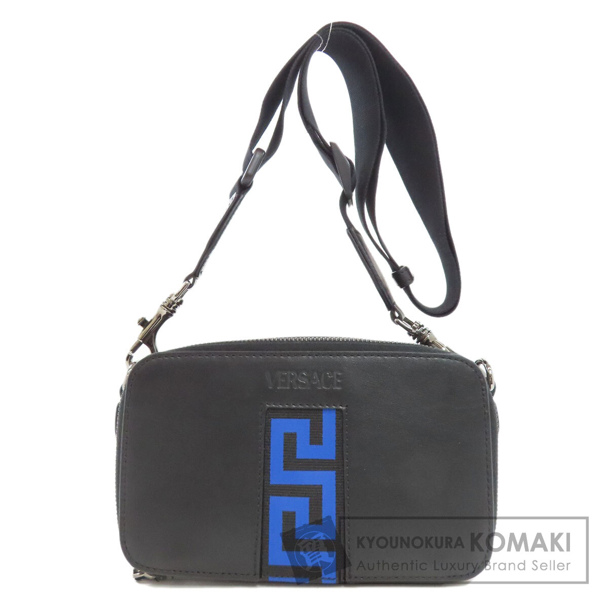 VERSACE ヴェルサーチ グレカ柄 ショルダーバッグ レザー