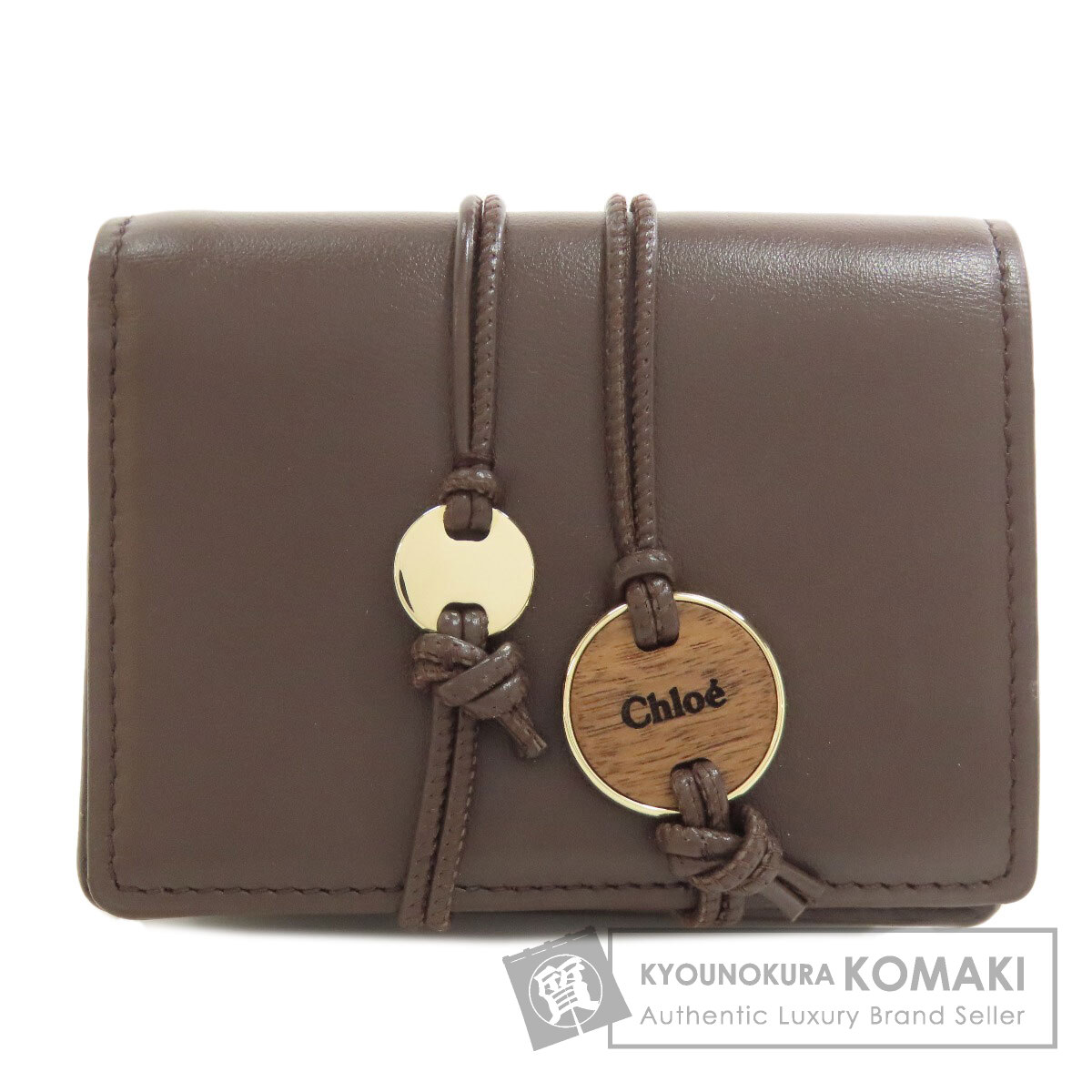 CHLOE 財布 二つ折り MALOU スモール ウォレット クロエ 二つ折り財布 malou スモールウォレット カーフレザー ブルー