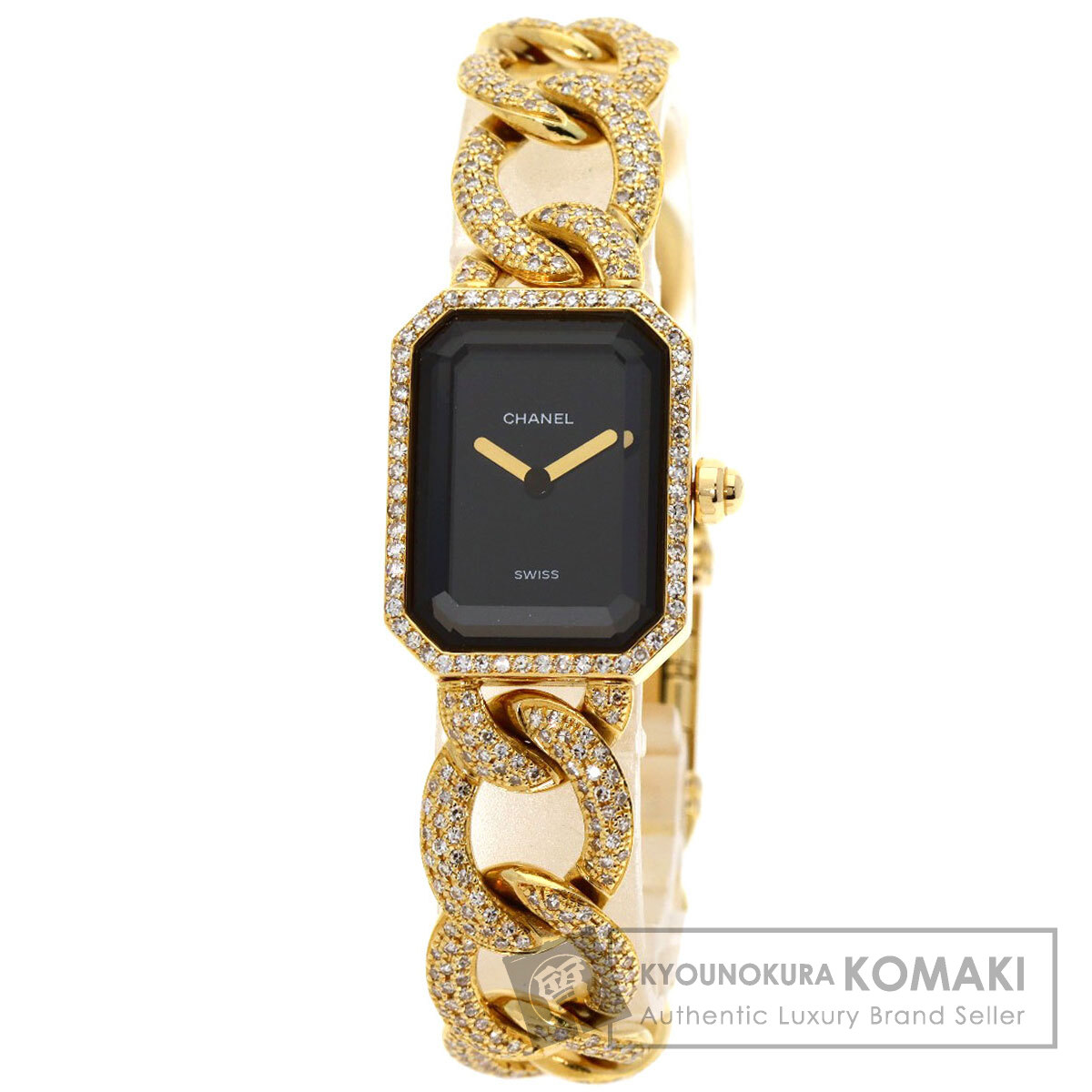 CHANEL シャネル H0114 プルミエール フルダイヤモンド 腕時計 K18