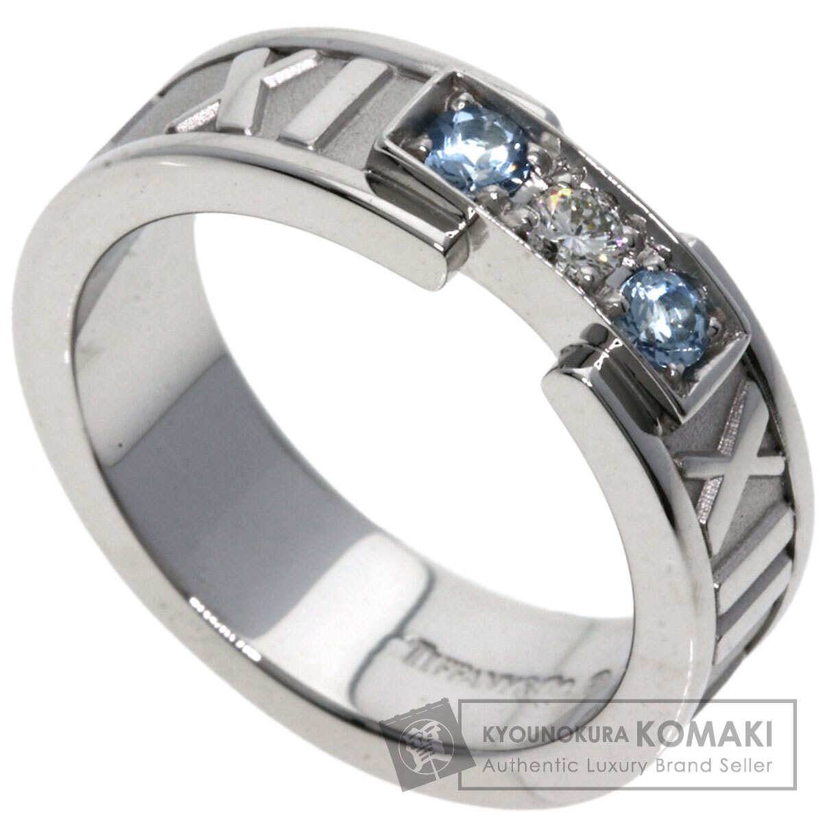 TIFFANY&Co. ティファニー アトラス アクアマリン ダイヤモンド リング