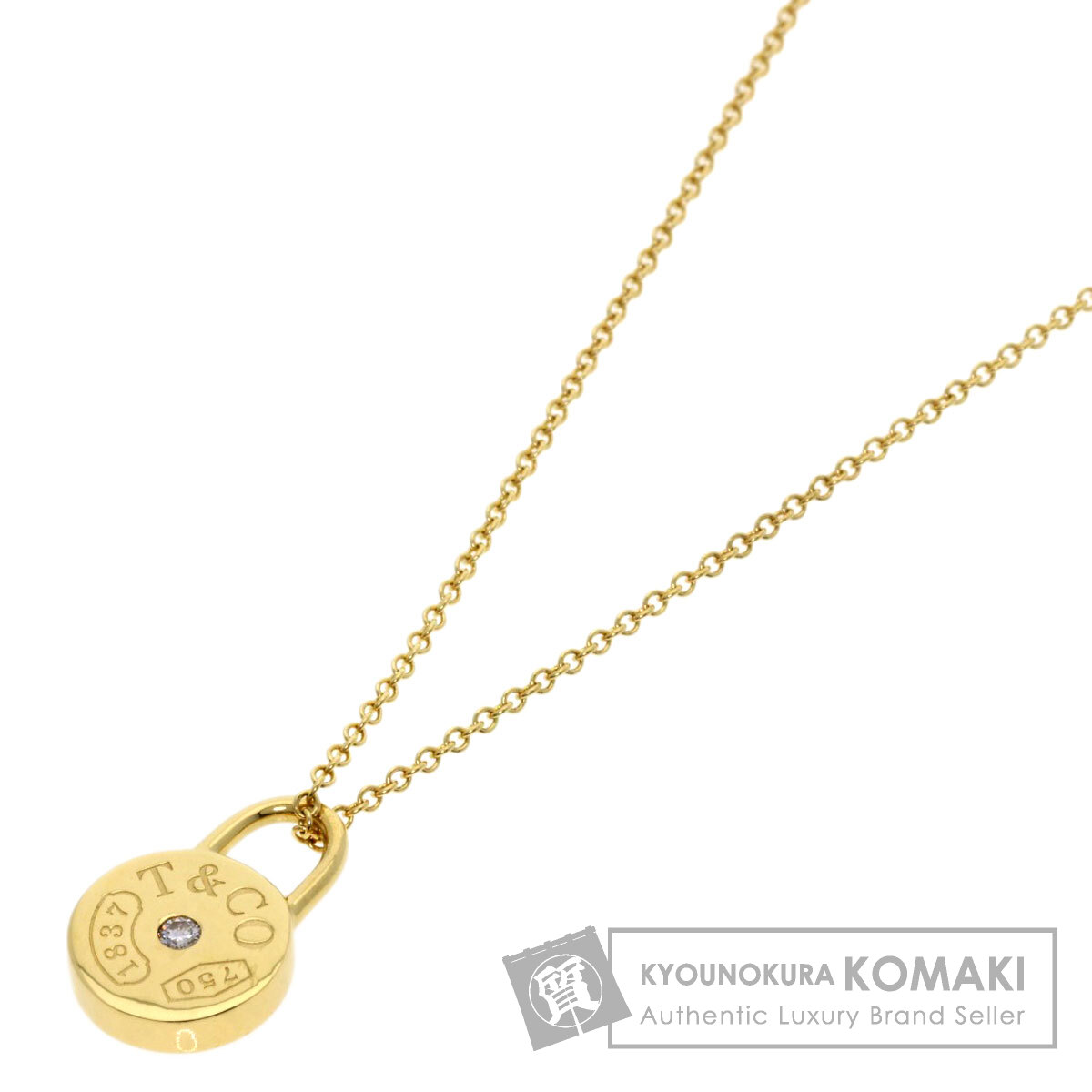 【Tiffany & Co】スモール ネックレス 18K ダイヤモンド 中古・古着通販】TIFFANY & Co. (ティファニー) Tスマイル