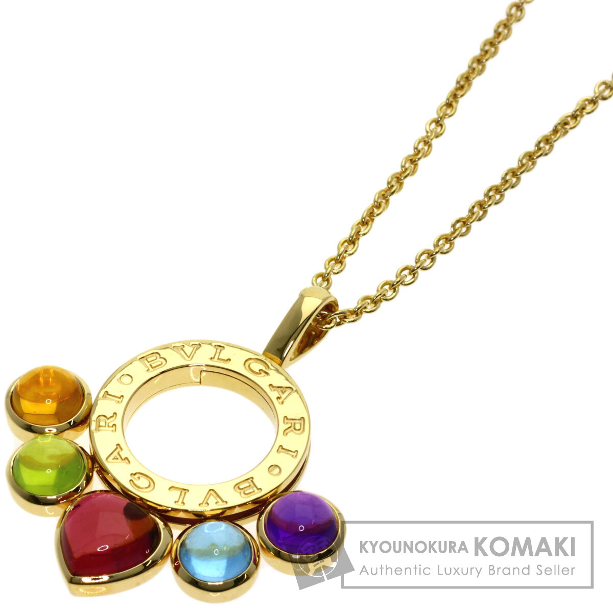 BVLGARI ブルガリ アレグラ マルチカラーストーン ネックレス K18